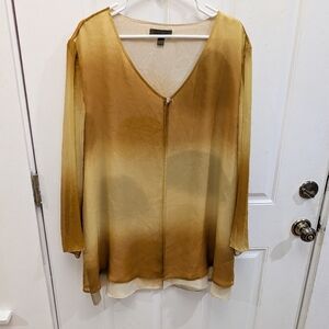 Harari Silk Front Button Kimono Cardigan